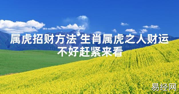 【2024最新风水】属虎招财方法 生肖属虎之人财运不好赶紧来看【好运风水】